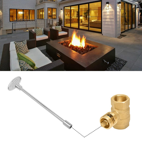 Skyflame gas valve key tee handle enables simple turning.