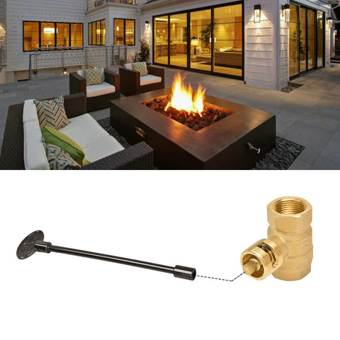 Skyflame valve key works with ball and globe valves for on/off control.