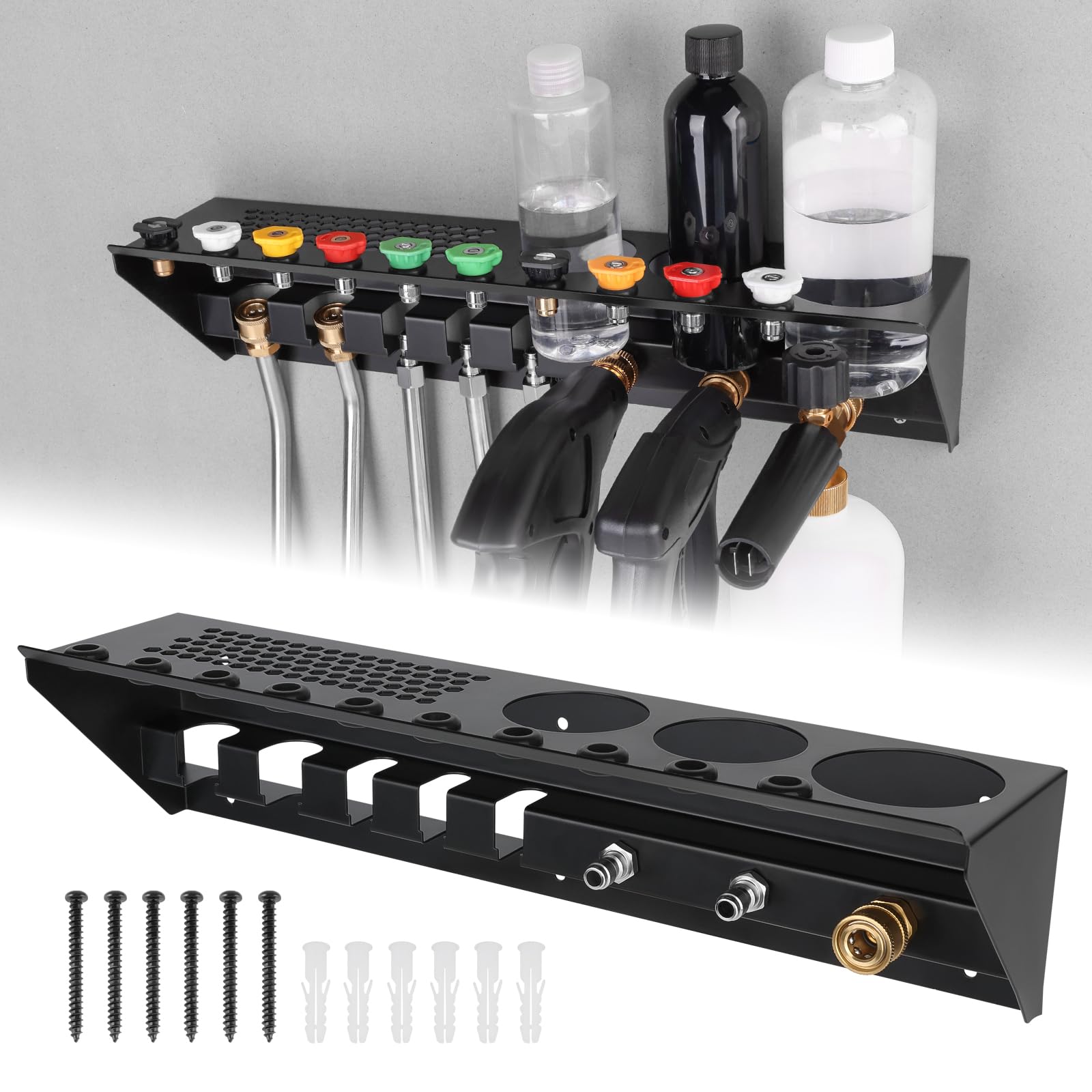 SKYJDM pressure washer gun holder wall mount keeps tools organized and within reach.
