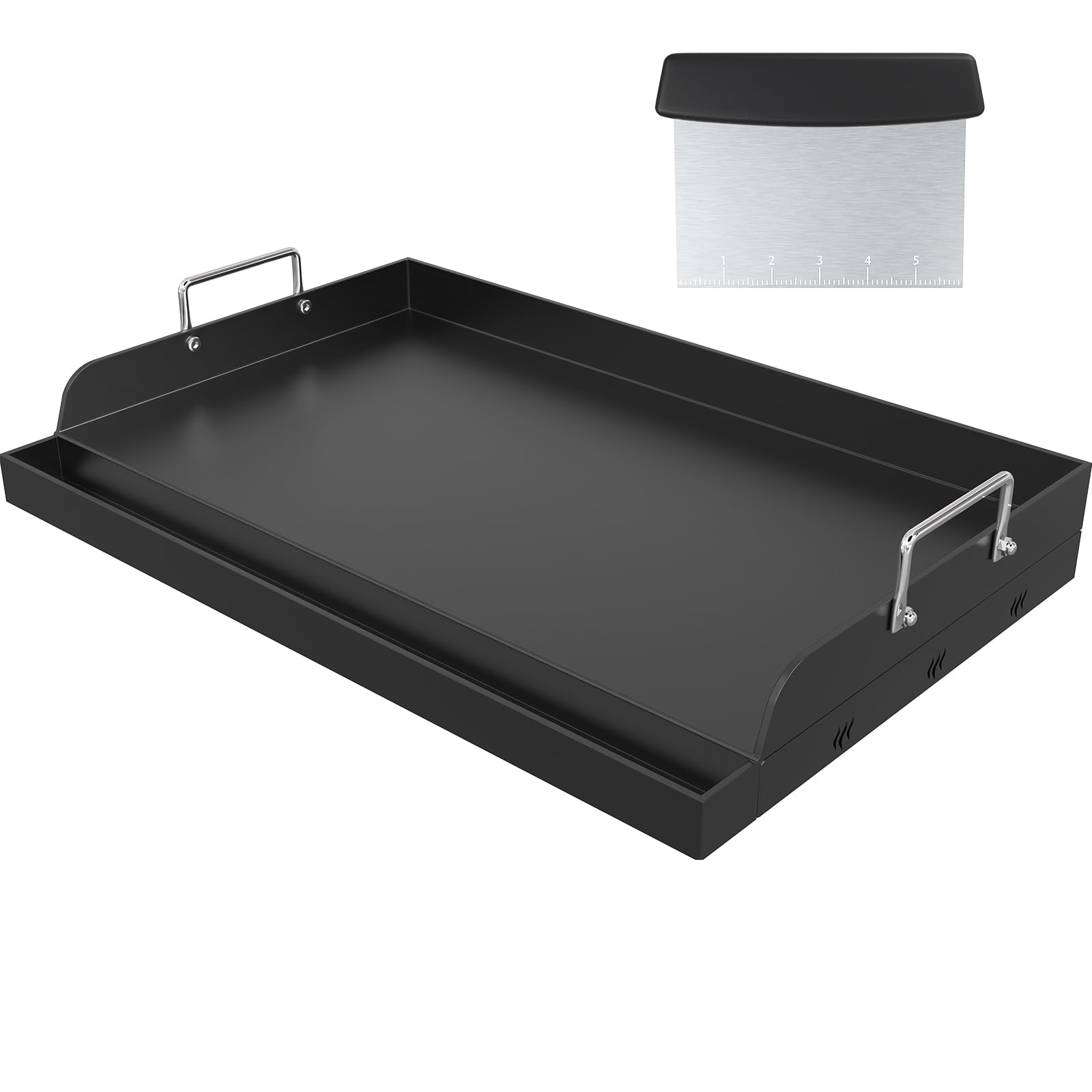 SkylarkJoy YACONA griddle 25x16 top view for large outdoor meals.