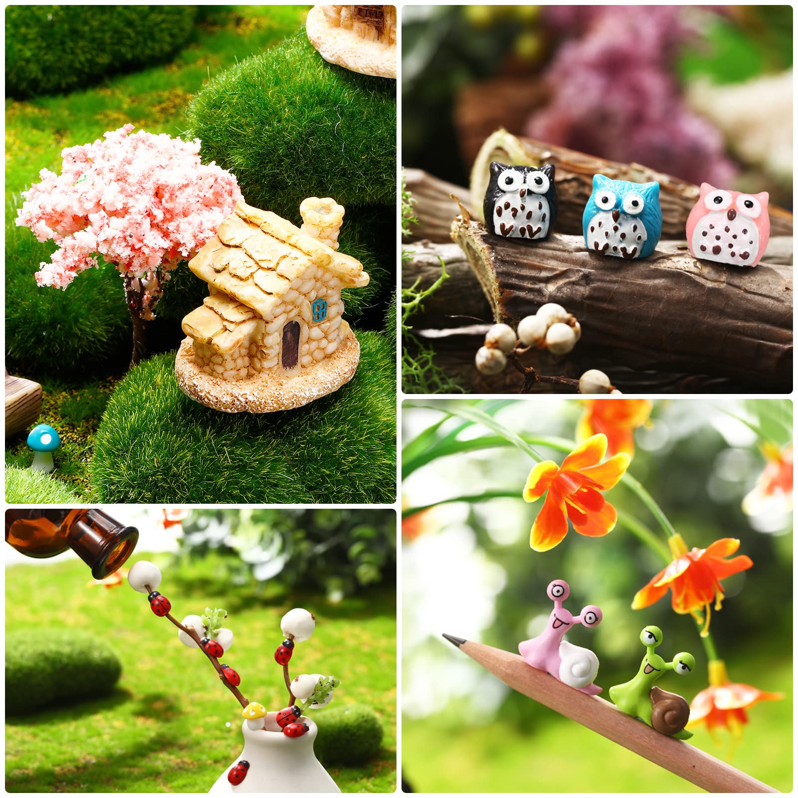 Skylety stone houses create cozy fairy village streets in displays.