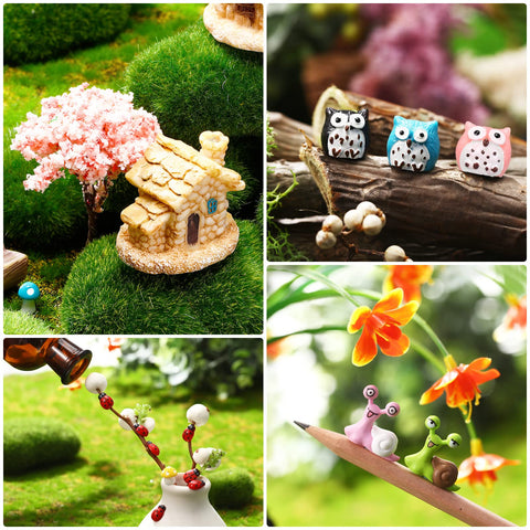 Skylety stone houses create cozy fairy village streets in displays.