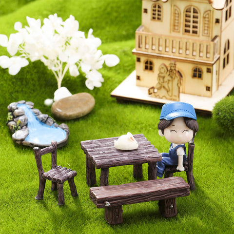 Skylety wooden garden bench for cozy micro garden displays