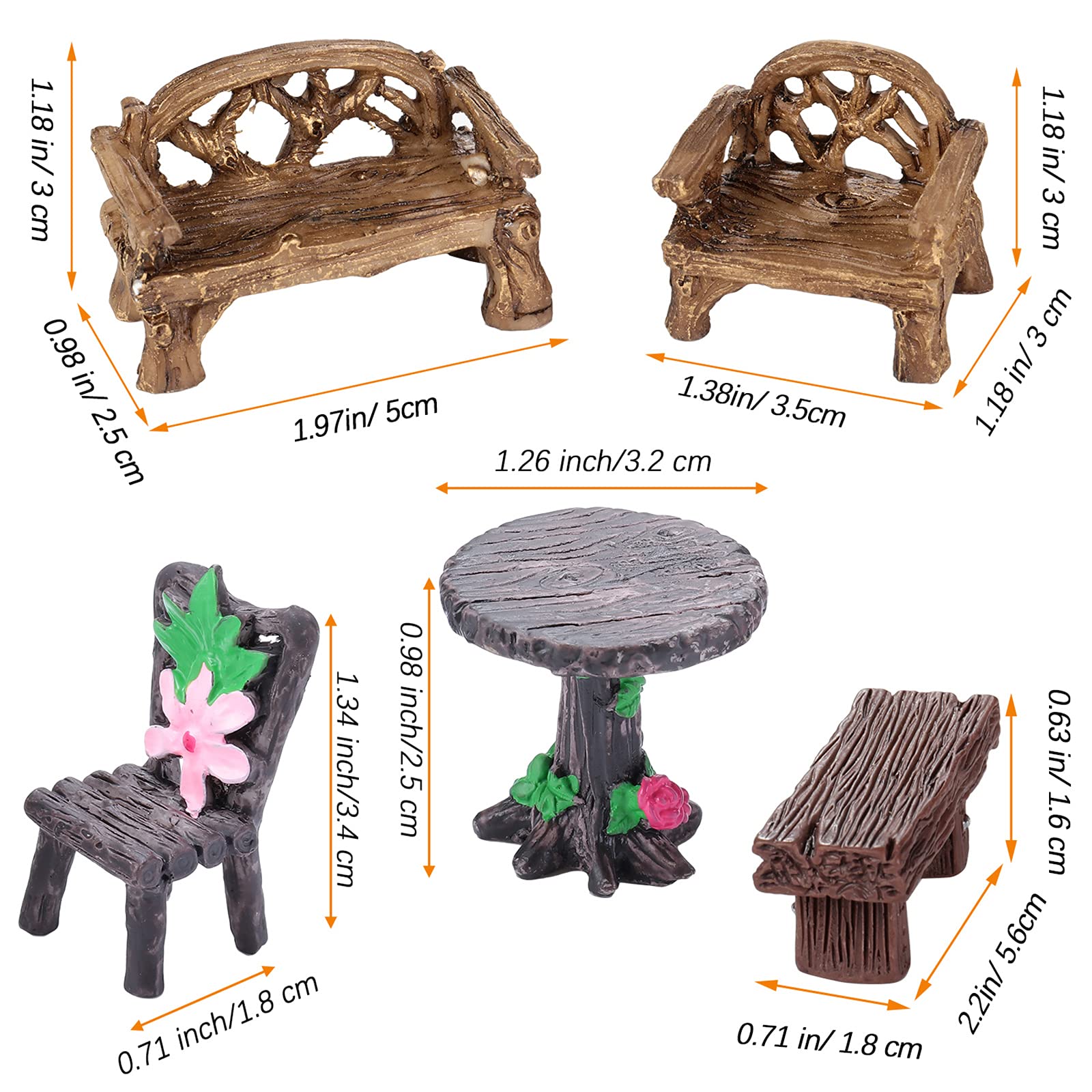 Skylety miniature garden chair adds charm to tiny outdoor display
