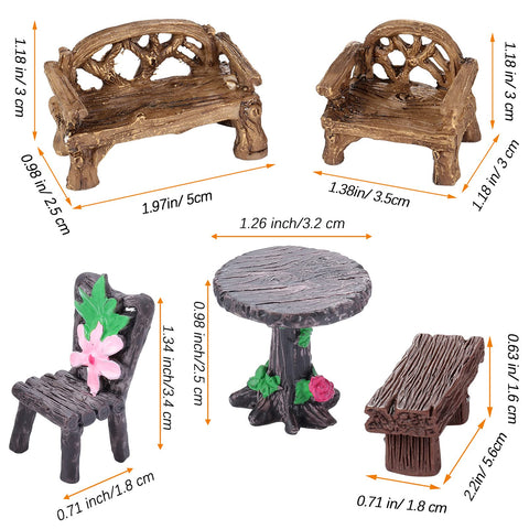 Skylety miniature garden chair adds charm to tiny outdoor display