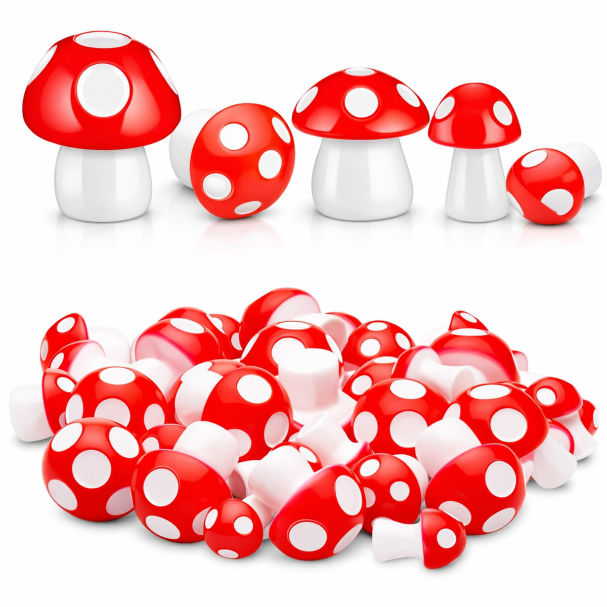 Skylety red mushroom miniature figure for garden decor and DIY crafts