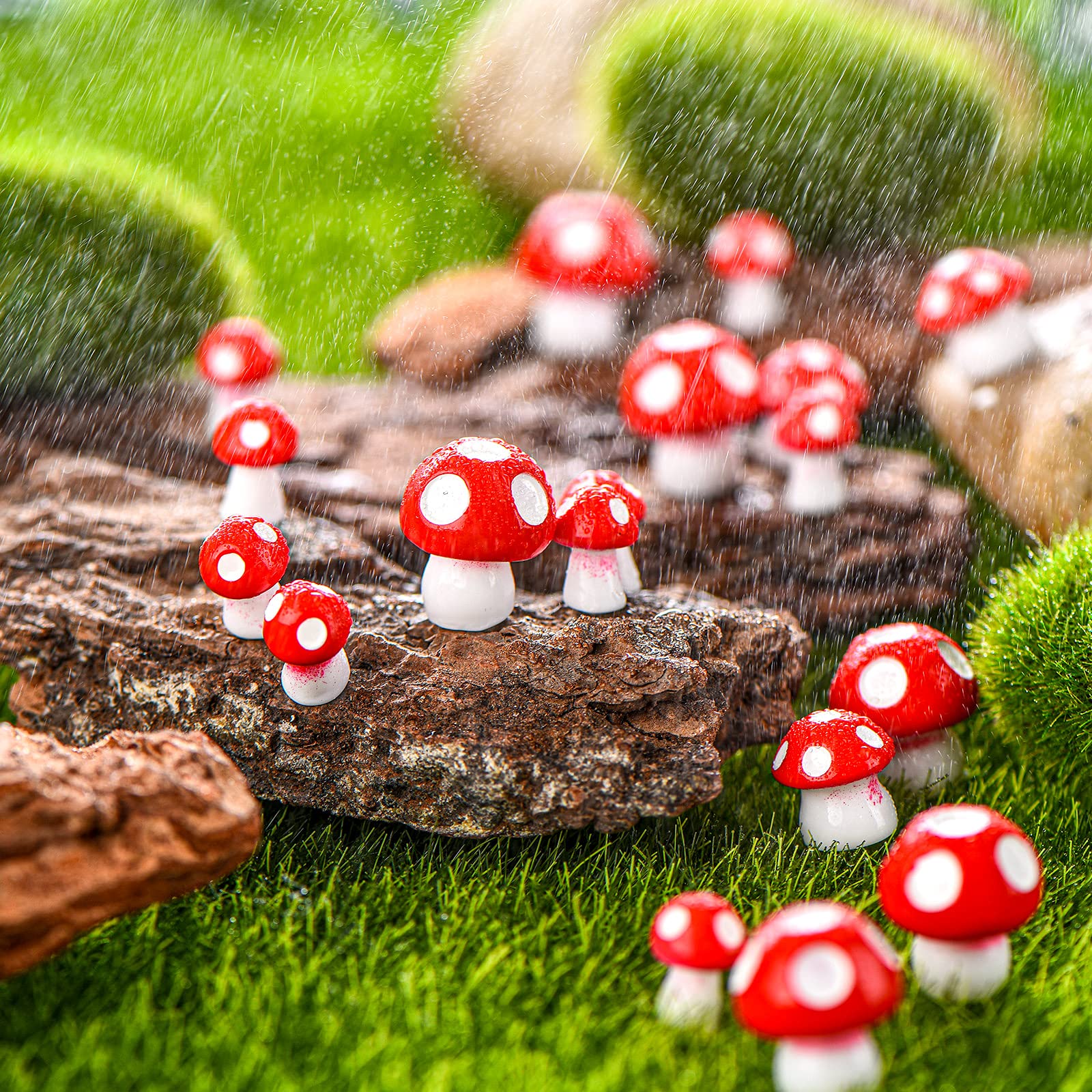 Skylety red mushroom model for desk and craft projects