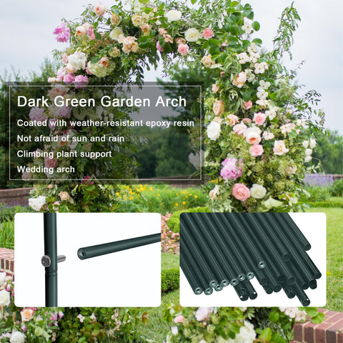Skypatio metal pergola arbor side view highlights clean lines and weather-resistant finish