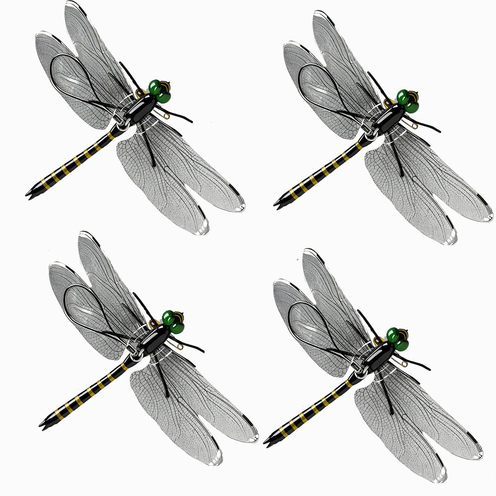 SKYPURE 3D dragonflies decor—four-pack adds color and subtle pest deterrence to your garden.