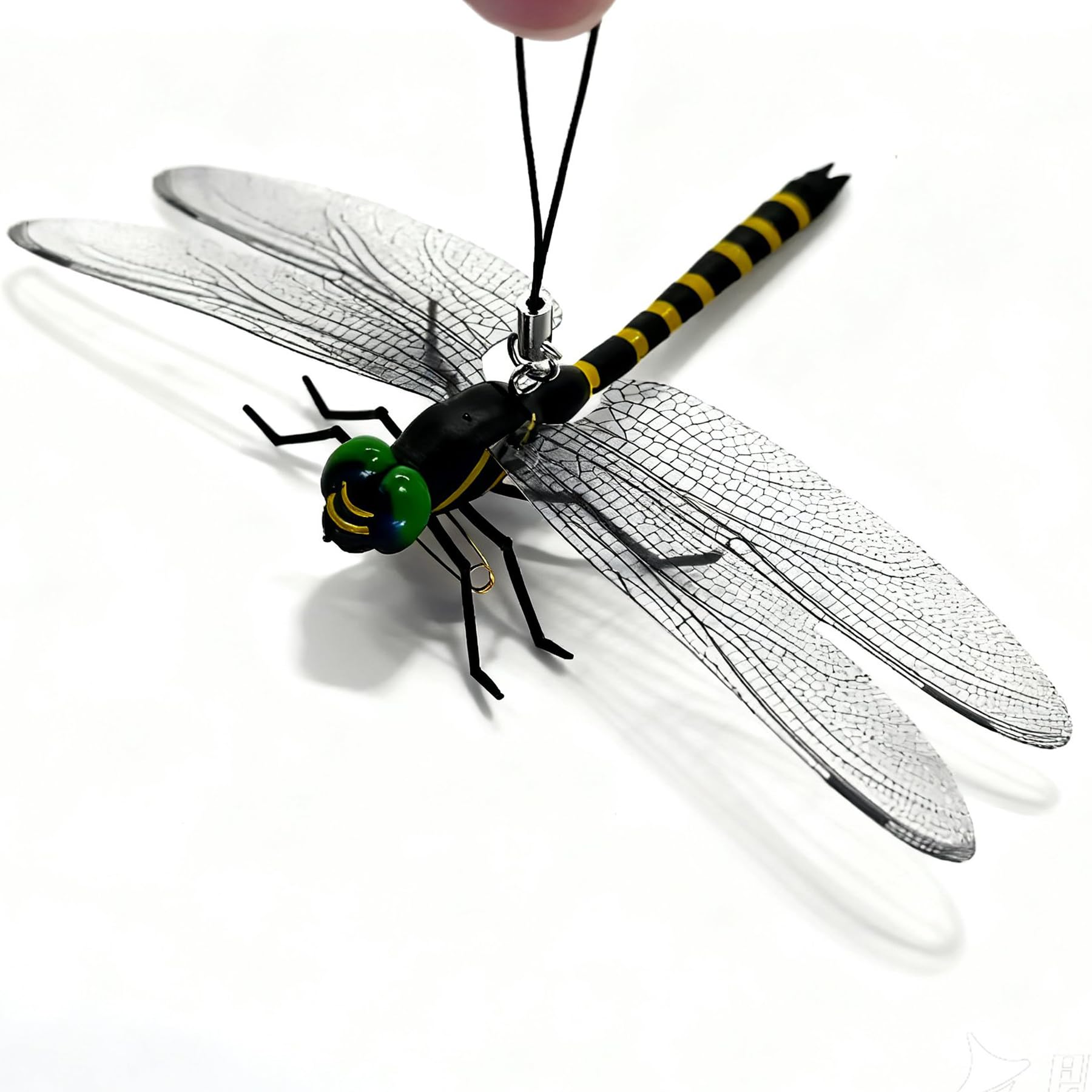 SKYPURE dragonfly close-up highlights hand-painted emerald eyes and delicate wings.