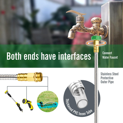 Skyward lightweight hose design makes carrying and storing easier.