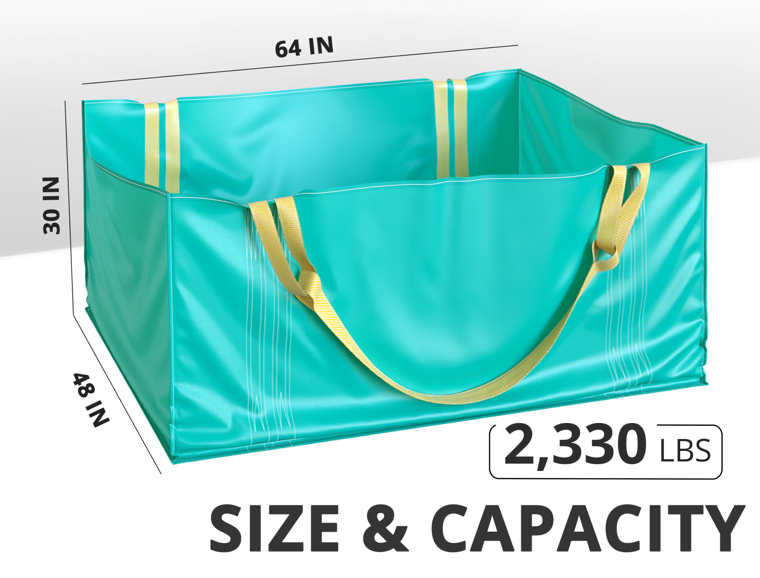 Skywin TidyFriend dumpster bag loaded with debris for heavy-duty cleanup