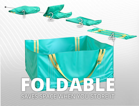 Skywin TidyFriend dumpster bag folded flat ready for next project