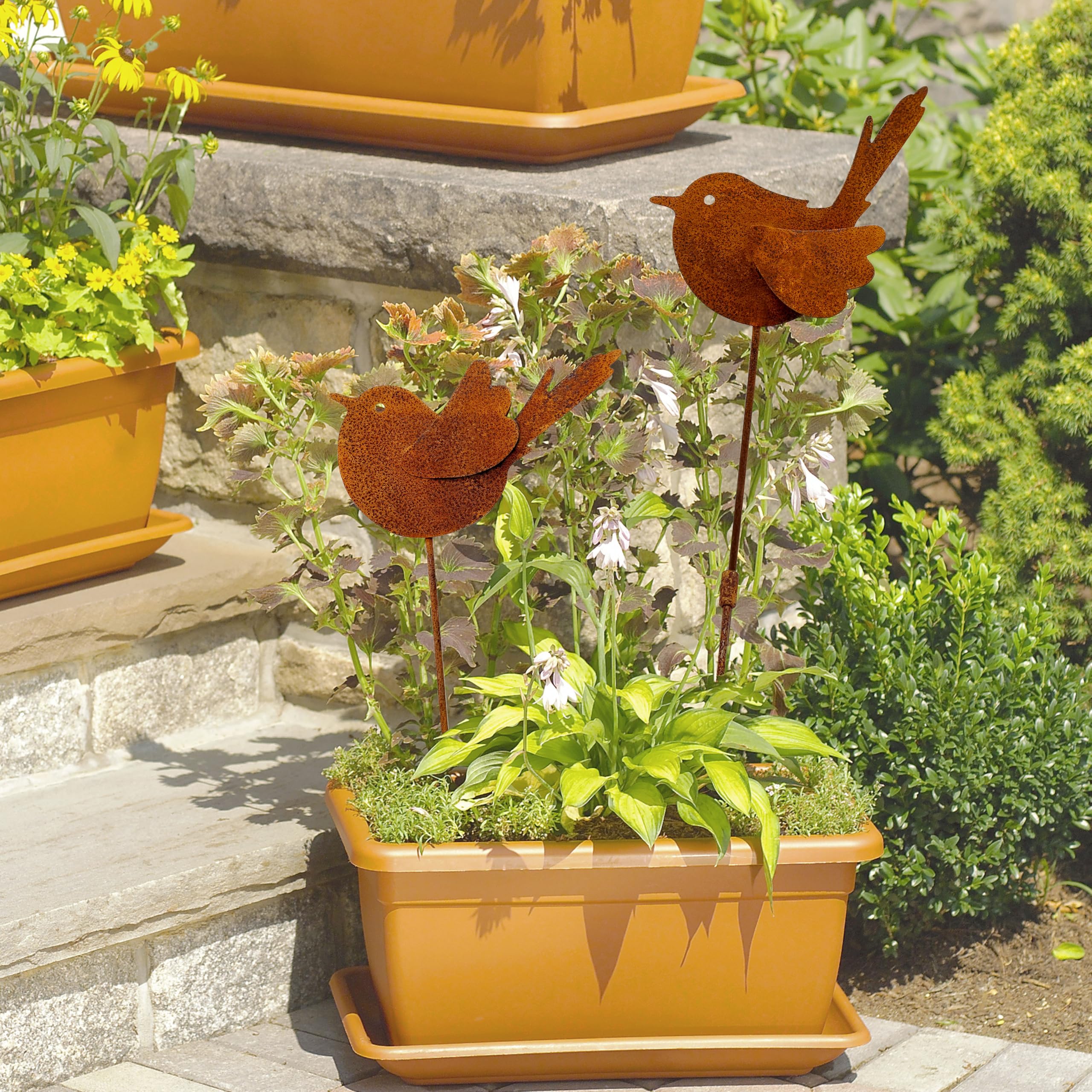 Slagindeco outdoor garden sculpture birds enhancing yard aesthetics.