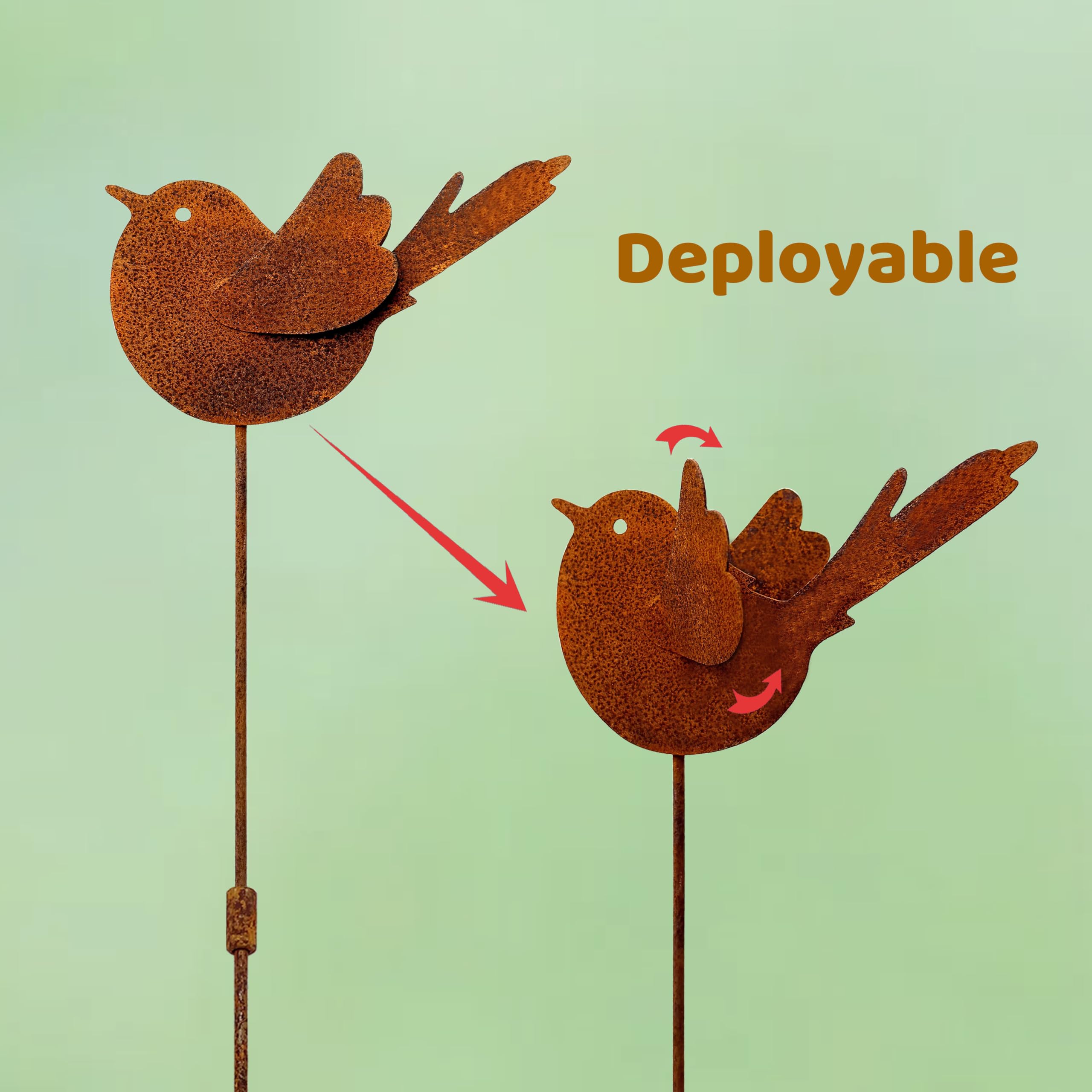 Slagindeco three-piece bird stake pack ready for easy outdoor setup.