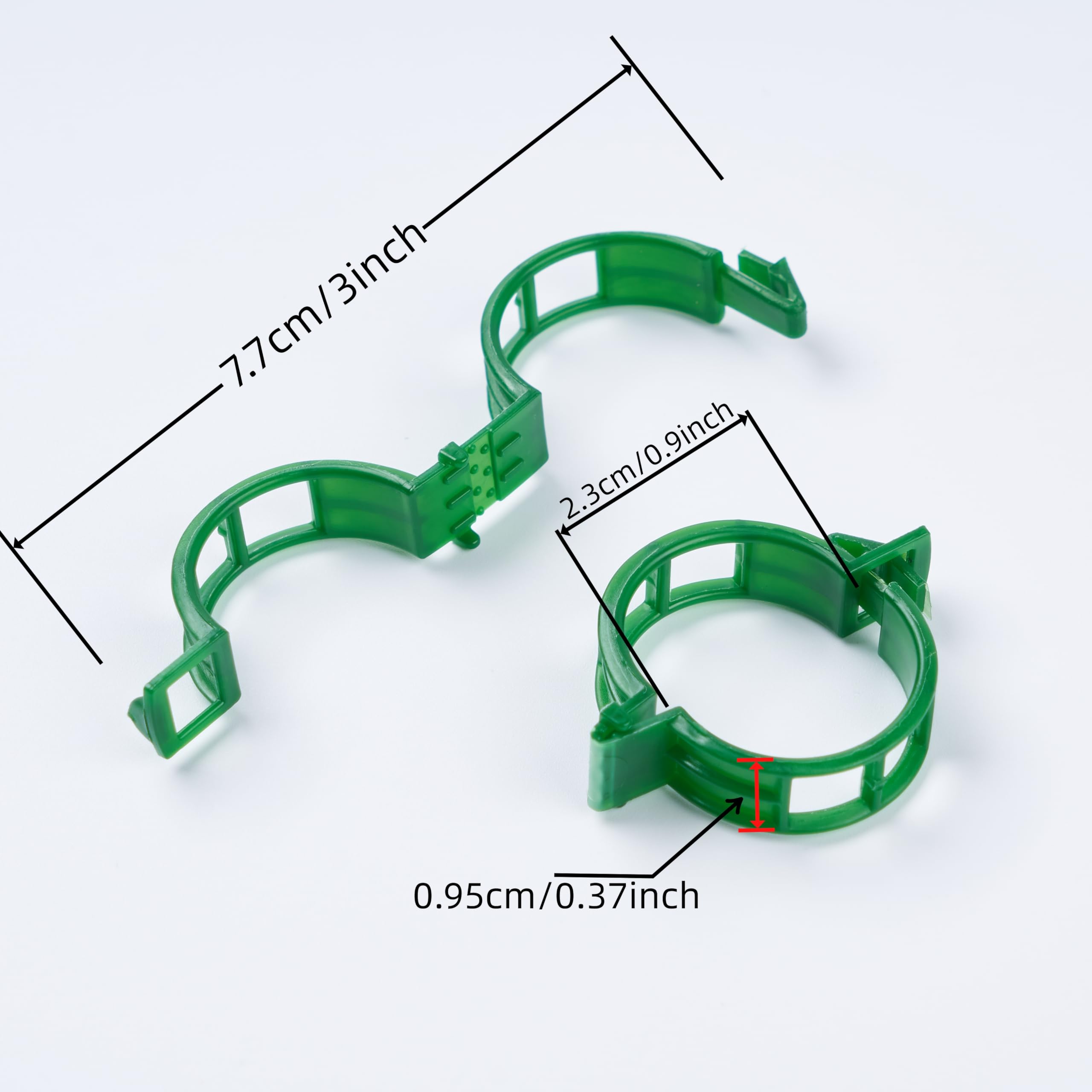 SLAMZO plant-support clip in action, tool-free installation for quick staking.