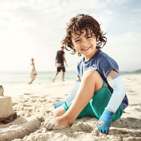 SLARMOR arm-sleeve for kids with elastic cuff and easy wear.