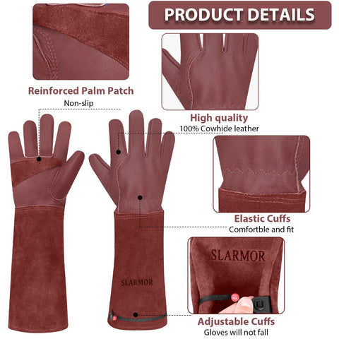 SLARMOR elbow-length gauntlet protects arms while pruning and trimming.