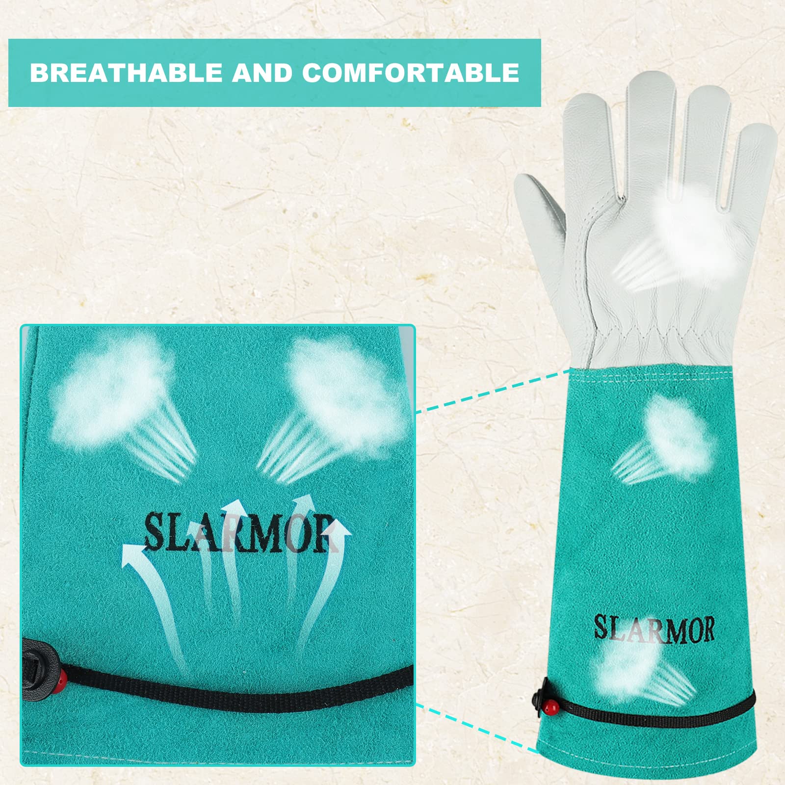 SLARMOR ergonomically stitched gloves preserve dexterity for precise tasks.