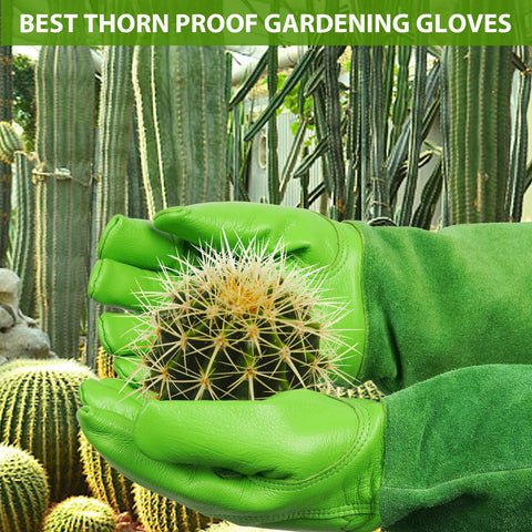 SLARMOR full-grain cowhide garden gloves for durability and breathability