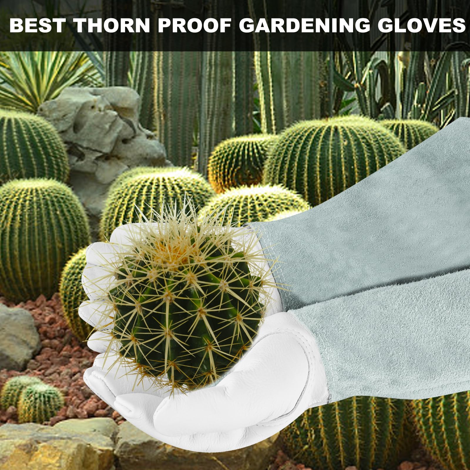 SLARMOR full-grain cowhide palm offers durability for tough yard tasks.