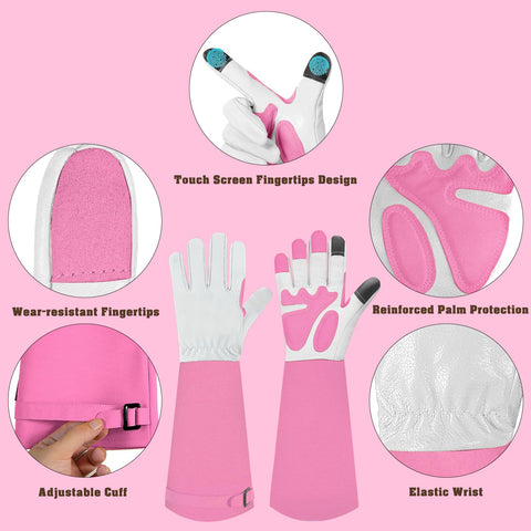 SLARMOR cowhide leather palm with padded grip for tough pruning tasks