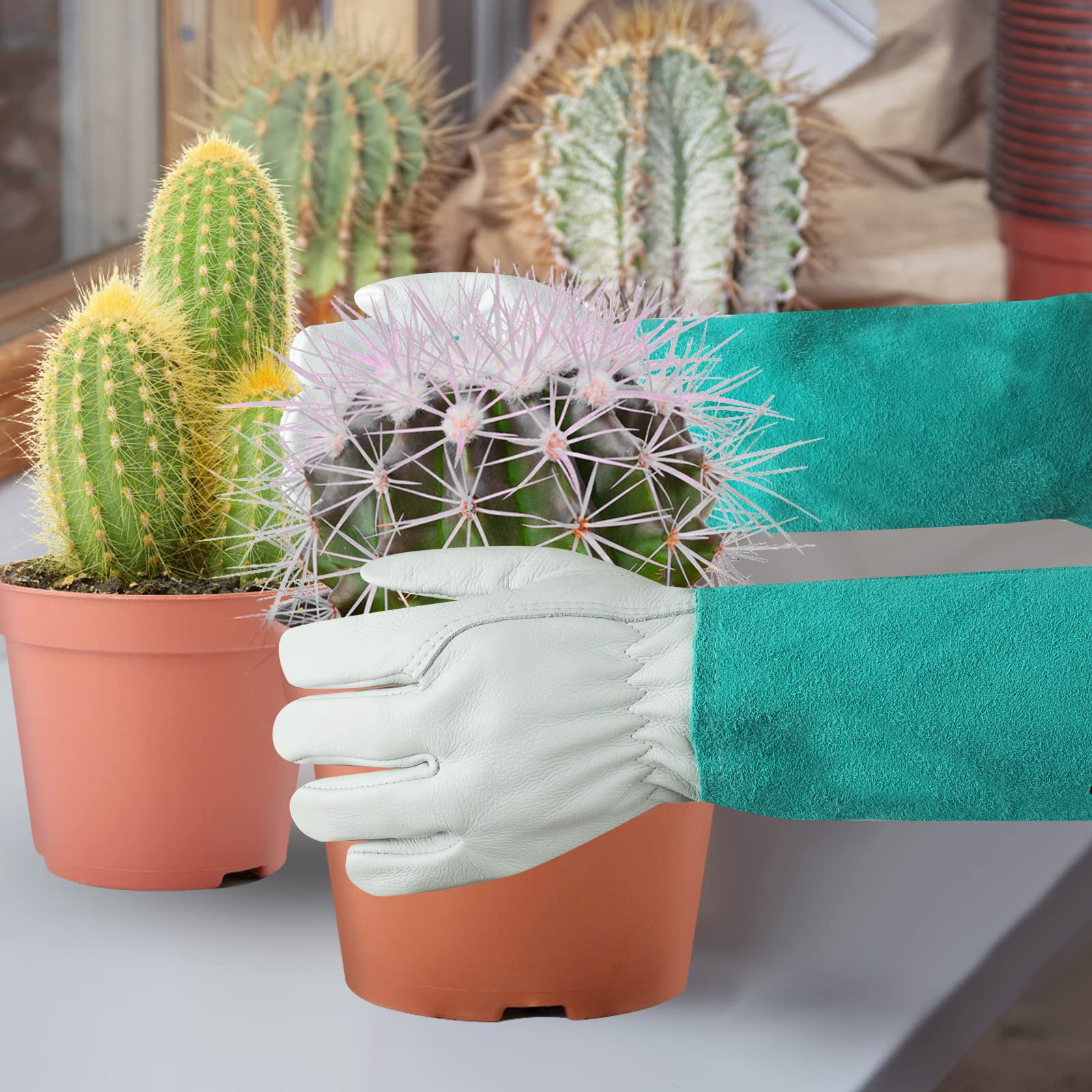 SLARMOR elbow-length gauntlet gloves enable safe pruning and branch cleaning