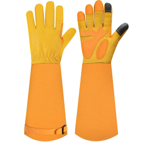 SLARMOR long gardening gloves full-coverage protection for hands and forearms during pruning