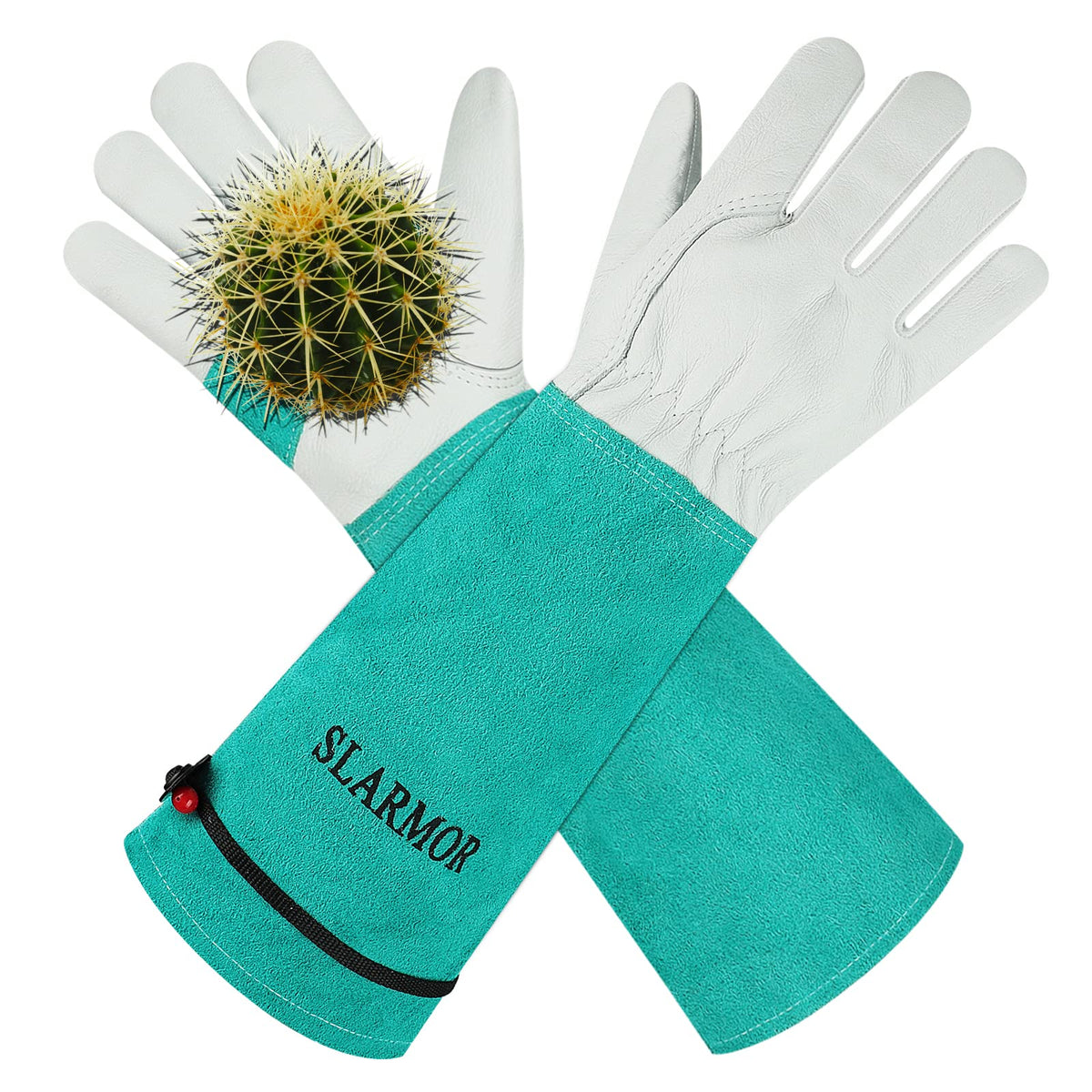 SLARMOR long gardening gloves for rose pruning with thorn protection and dexterous grip