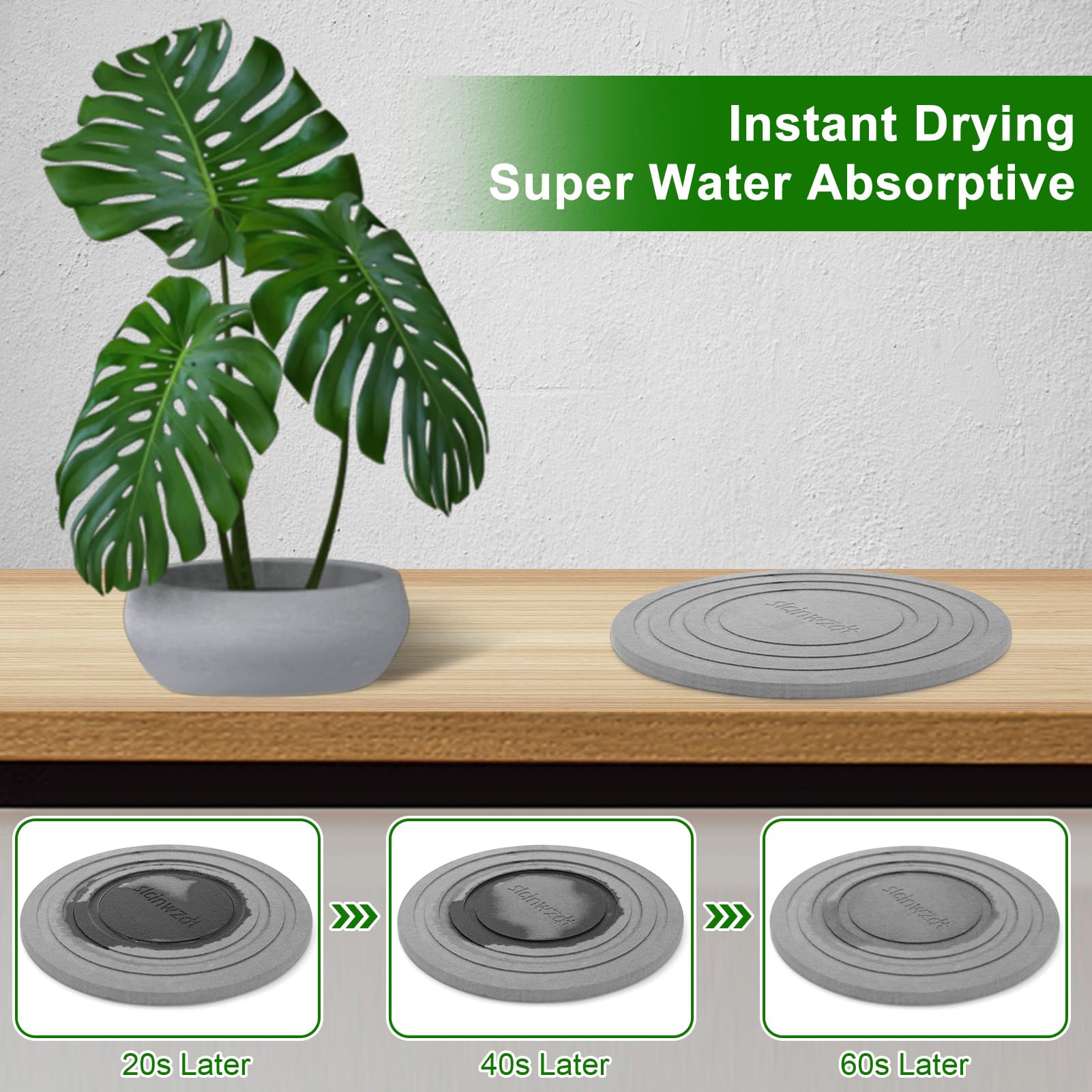 slcinwzdt diatomaceous earth tray quickly absorbs moisture under pots