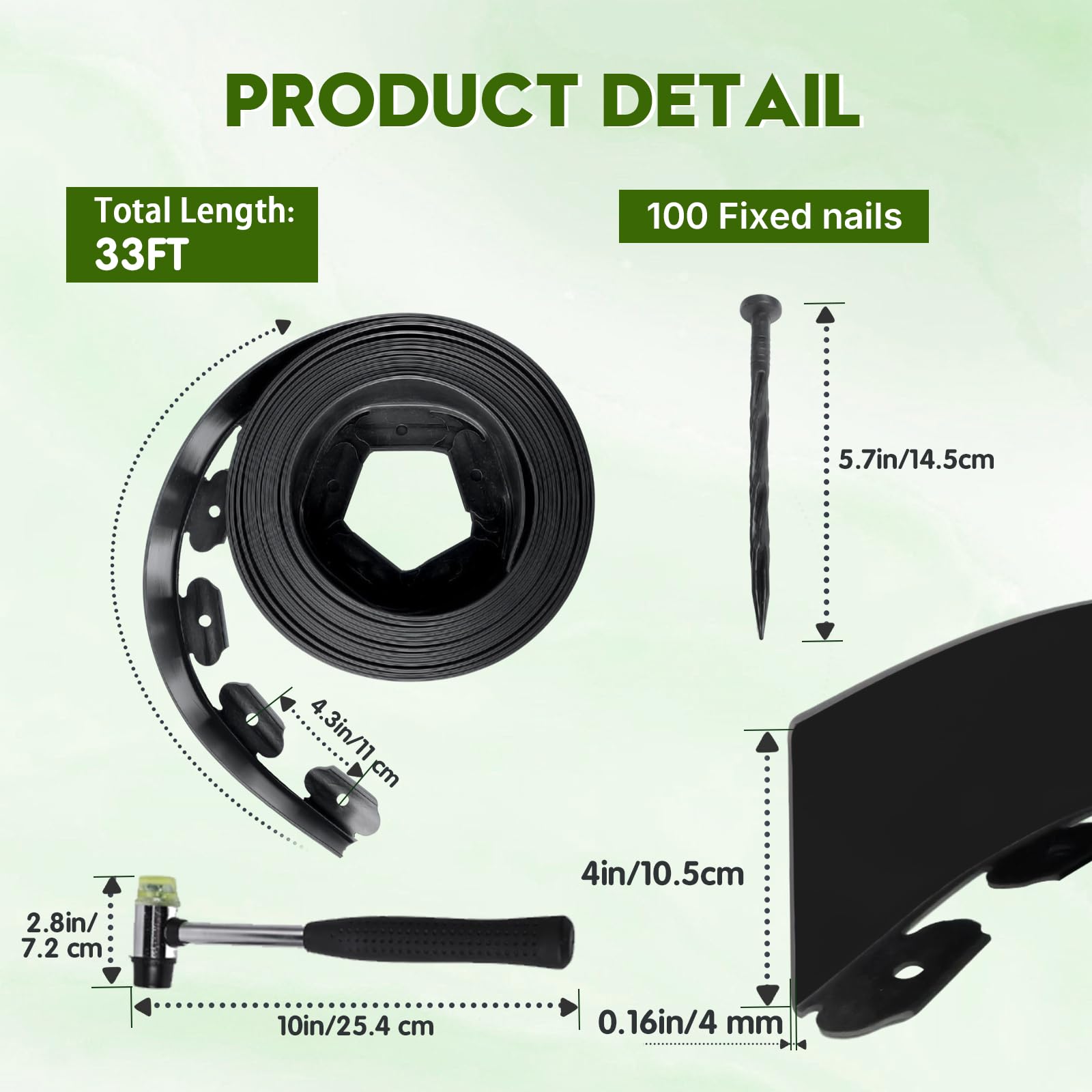SDLDEER unrolled edging shows quick tool-free setup for edging
