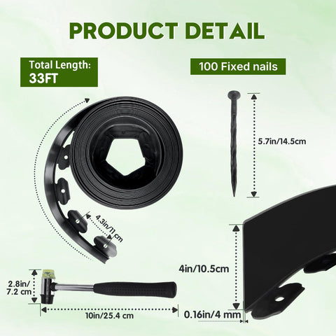 SDLDEER unrolled edging shows quick tool-free setup for edging