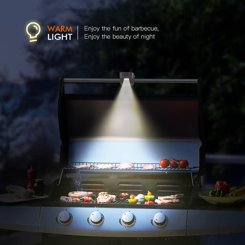 Slease Grill Light with gravity sensor enables hands-free operation while cooking.