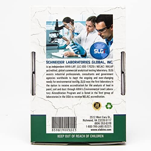 SLGi lead test kit dust collection with secure vial for accurate dust sampling.