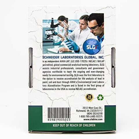 SLGi lead test kit dust collection with secure vial for accurate dust sampling.