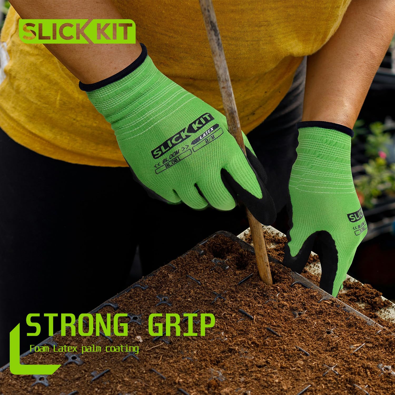 SLICK KIT breathable liner keeps hands cool and dry in extended gardening sessions.
