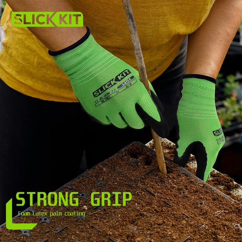SLICK KIT breathable liner keeps hands cool and dry in extended gardening sessions.