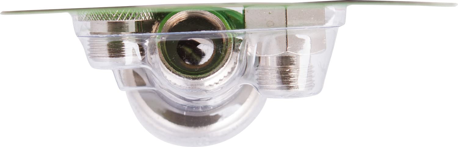 Slime integrated bleeder button lets you release air smoothly.