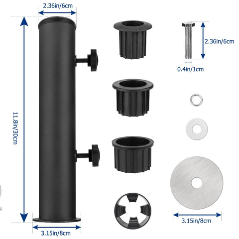 SLIIMU stainless steel tube base shows rugged construction for windier days.