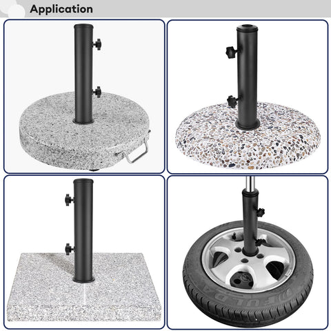 SLIIMU umbrella-tube-mount kit includes sleeves, nails, and rings for quick setup.