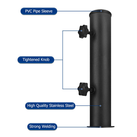 SLIIMU windproof-base with bottom screw prevents rotation on windy days.