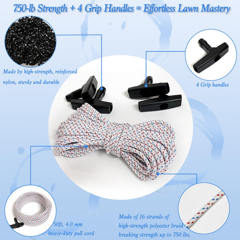 Slinvilopa pull cord handles attached for durable grip during pulls