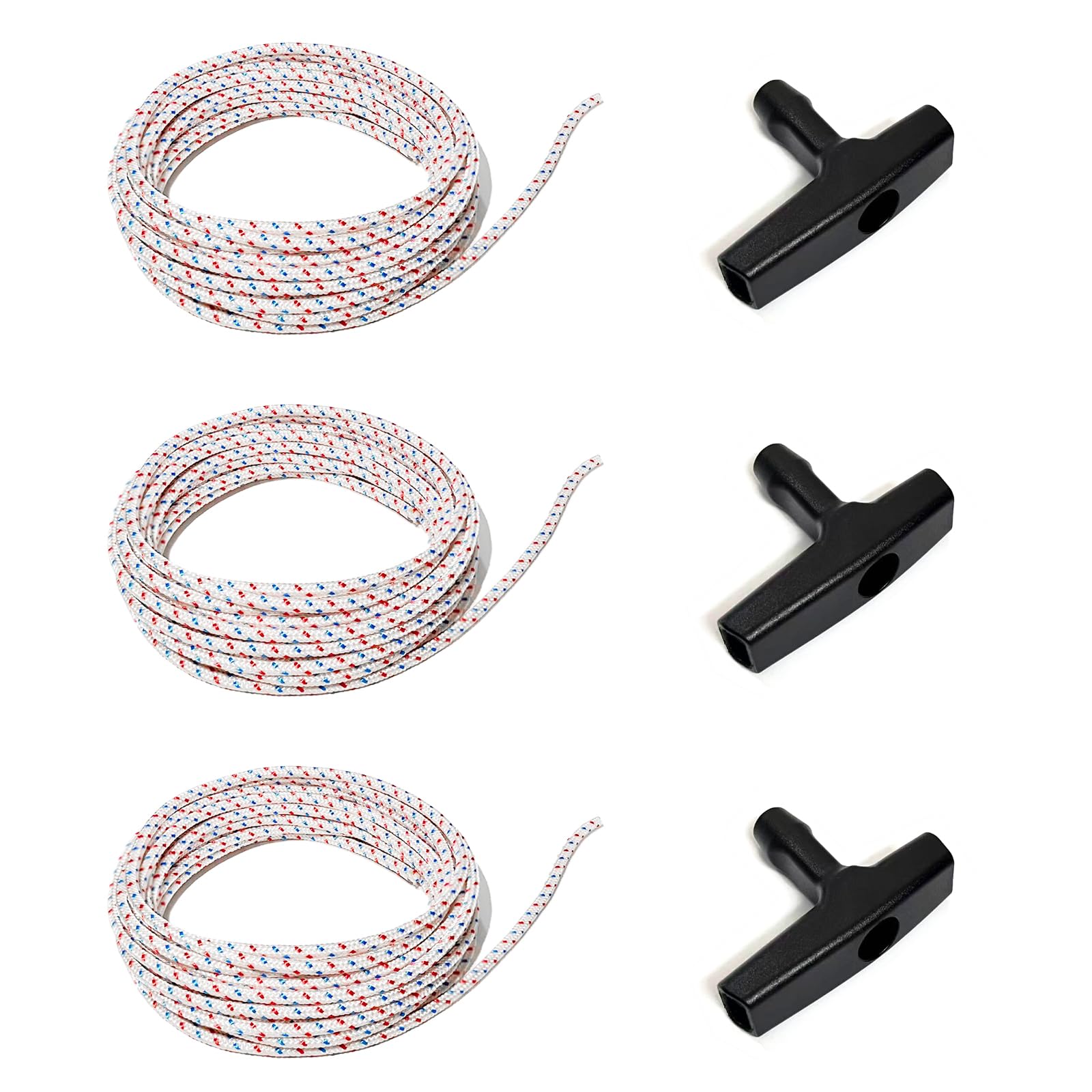 Slinvilopa pull cord kit with three 10ft cords for lawn mowers and generators