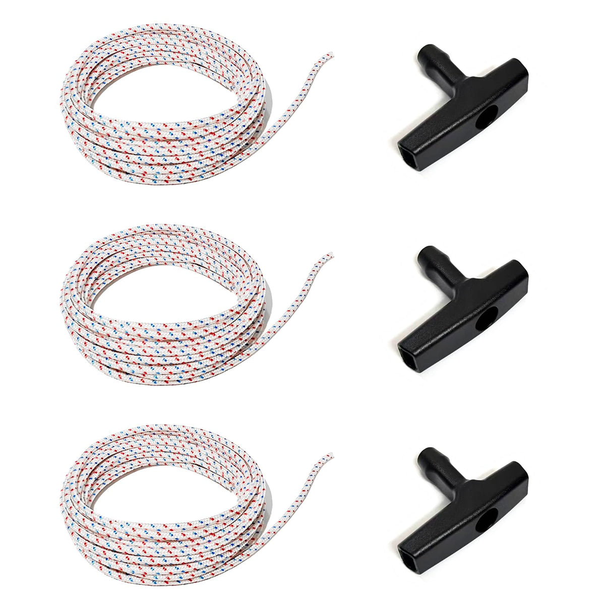 Slinvilopa pull cord kit with three 10ft cords for lawn mowers and generators