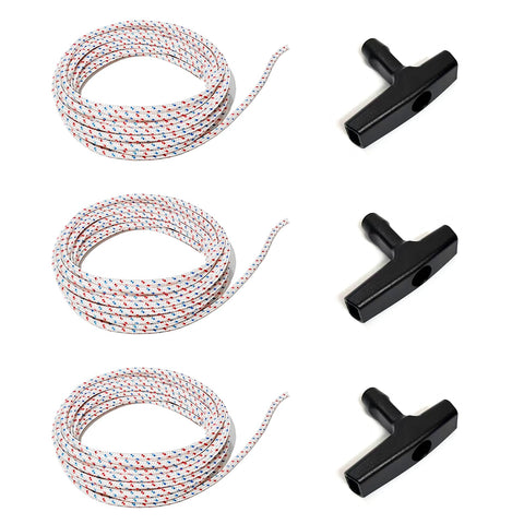 Slinvilopa pull cord kit with three 10ft cords for lawn mowers and generators
