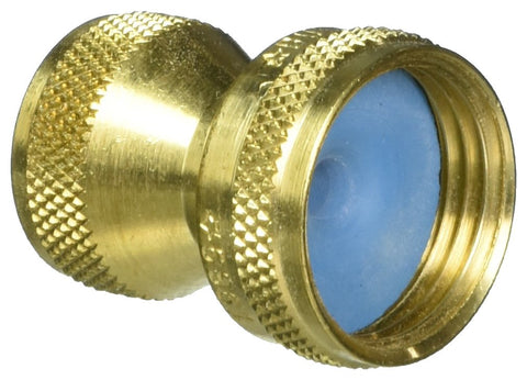 Slip Seal Bulls-Eye hose nozzle side view highlights durable brass construction for standard GHT connections.