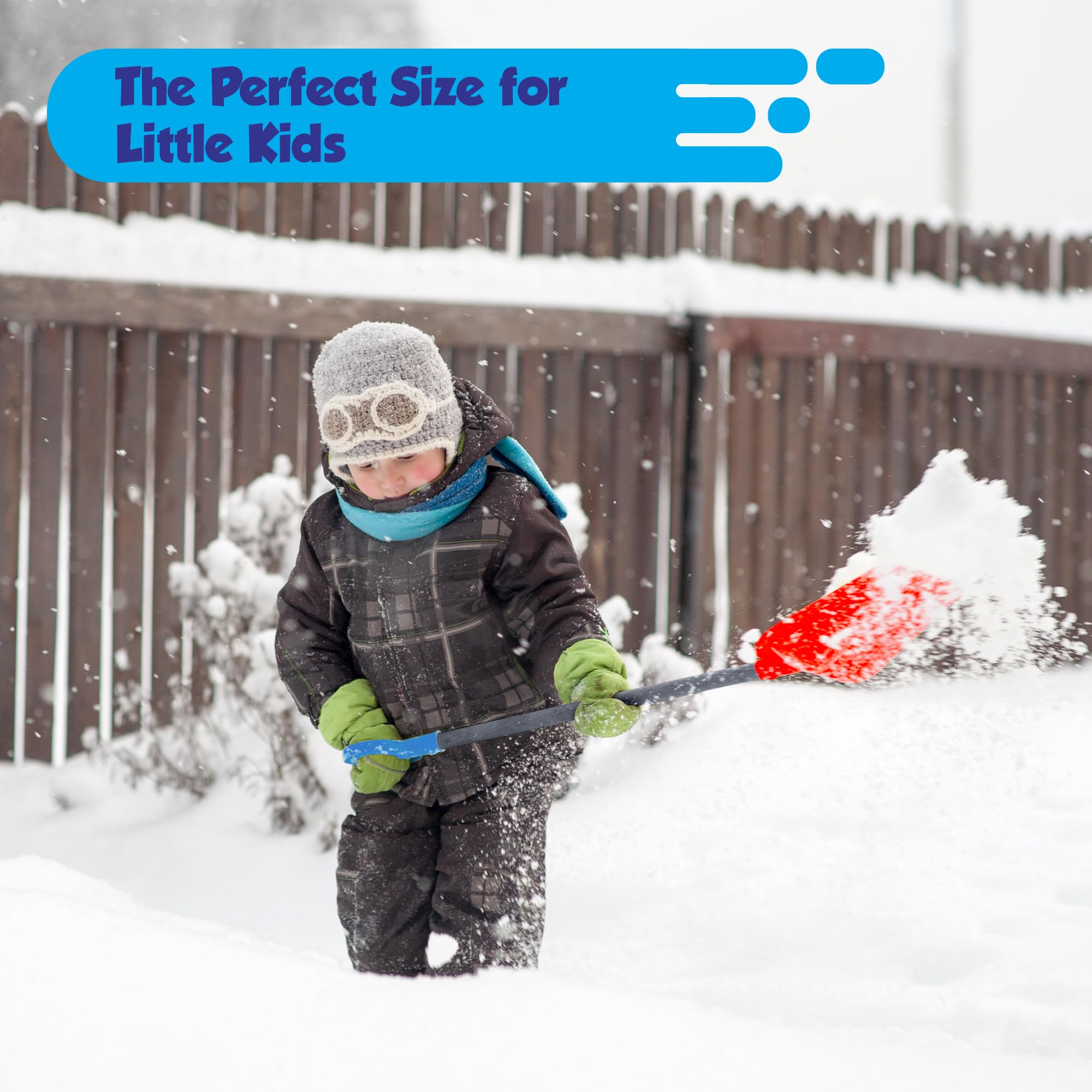 Slippery Racer BPA-free plastic snow shovel for safe use