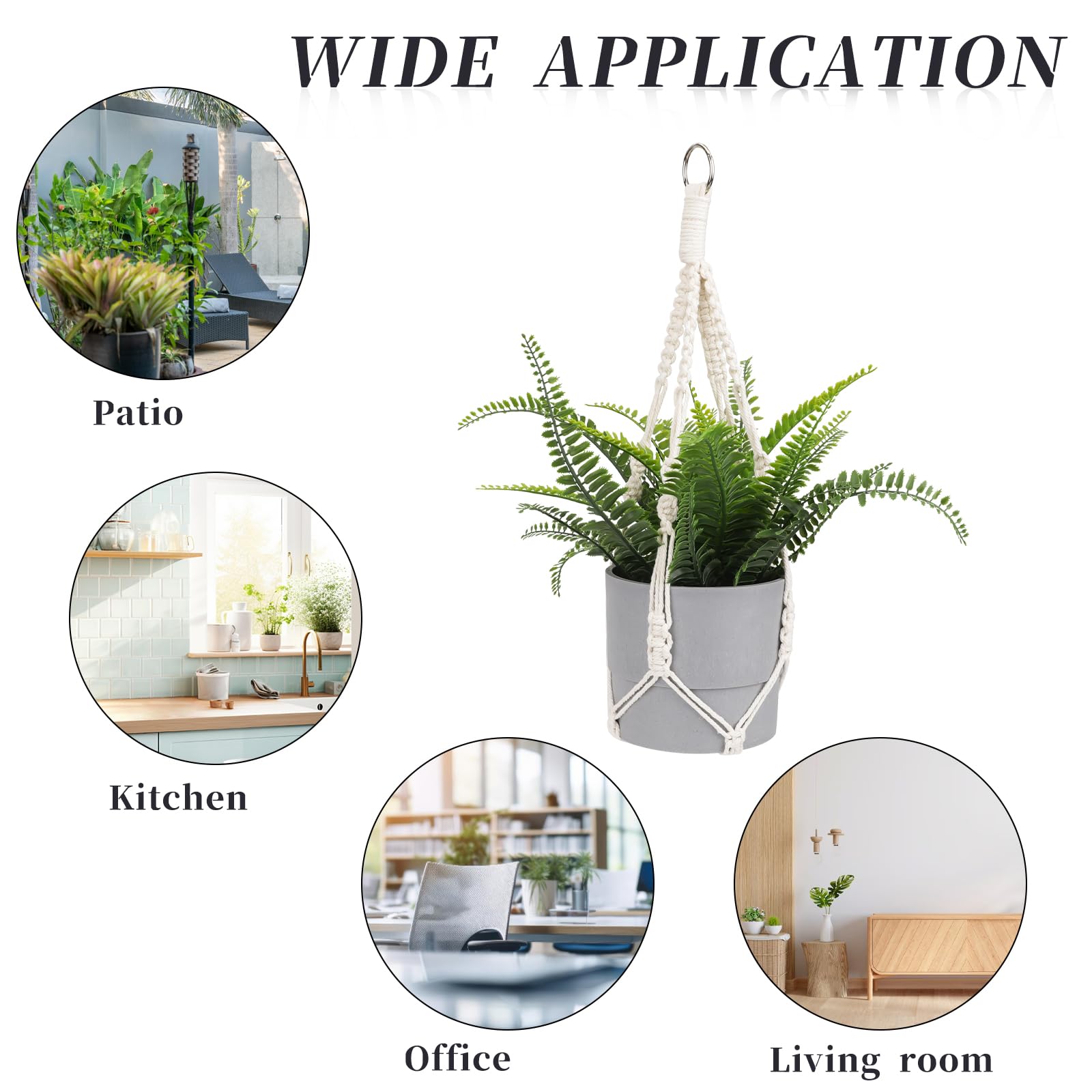 Sliverdew boho hanging planter mesh pocket shown in home setting for stylish indoor greenery