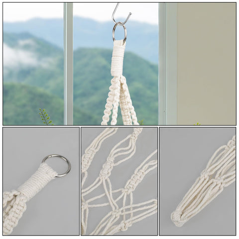 Sliverdew macrame plant hanger cotton detail emphasizes durable long lasting décor