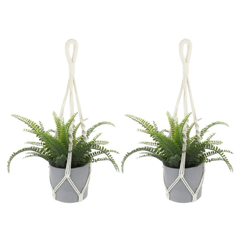 Sliverdew macrame plant hanger with cotton rope for indoor decor